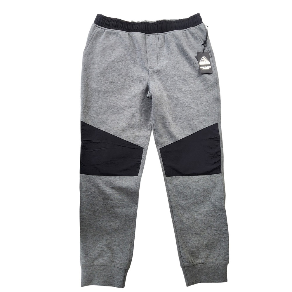 Aeropostale Aero MVMNT Tech Fleece Joggers Mens Large Gray‎ Black Colorblock NWT
